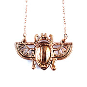 MergingMetals Necklace: Labradorite Egyptian Scarab Beetle-ESSE Purse Museum & Store