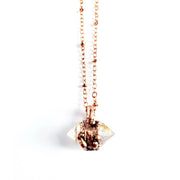 MergingMetals Necklace: Petite Herkimer Diamond-ESSE Purse Museum & Store
