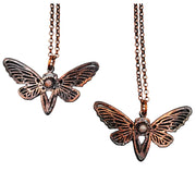 MergingMetals Necklace: Rainbow Moonstone Cicada-ESSE Purse Museum & Store