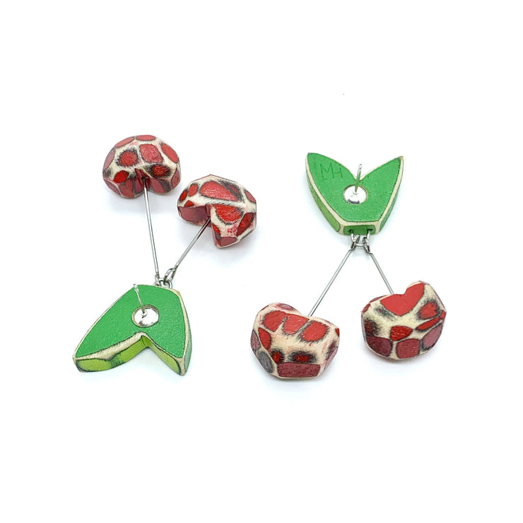 Morgan Hill Earrings: Double Wild Cherry-ESSE Purse Museum & Store