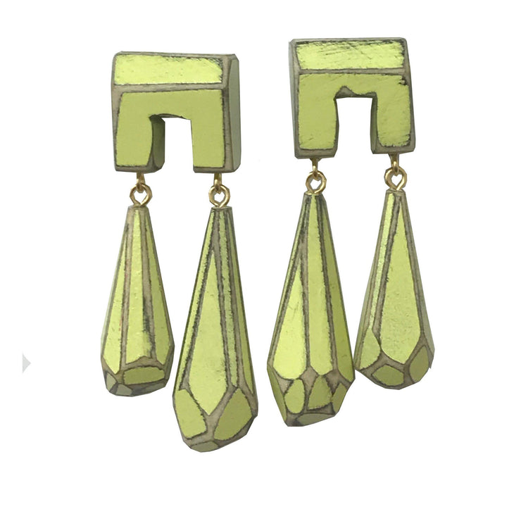 Morgan Hill Earrings: Lime Dangle Stud-ESSE Purse Museum & Store