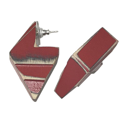 Morgan Hill Earrings: Red Diamond Studs-ESSE Purse Museum & Store