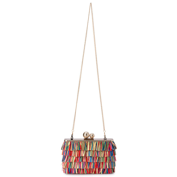 Olga Berg Bag: Carlita Carnivale Fringed Shoulder Bag-ESSE Purse Museum & Store