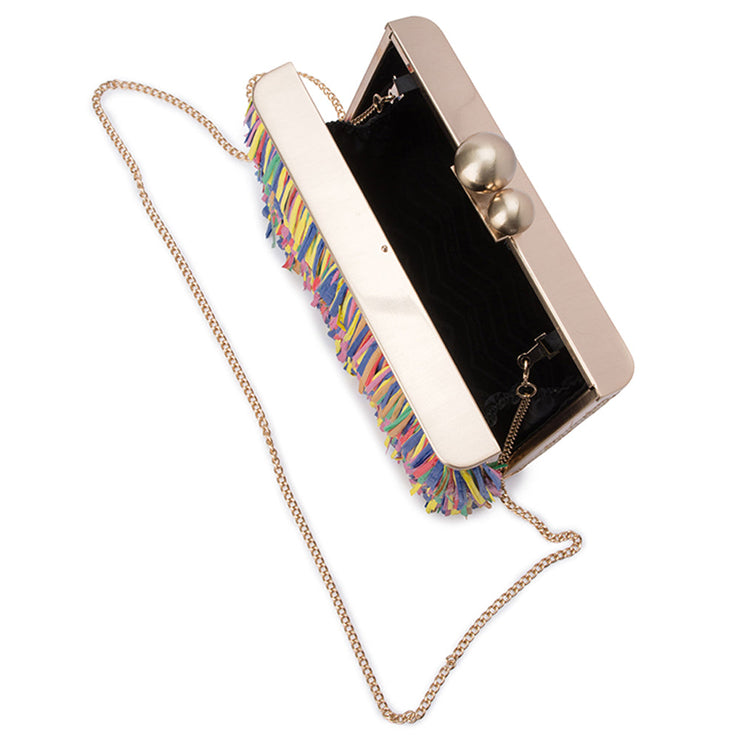 Olga Berg Bag: Carlita Carnivale Fringed Shoulder Bag-ESSE Purse Museum & Store