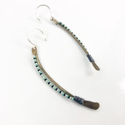 Olivia de Soria Earrings: Forged Tribal Line-ESSE Purse Museum & Store