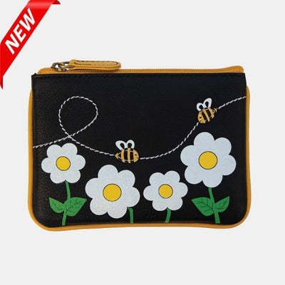 PRIMEHIDE Coin Purse: Bee & Flower-ESSE Purse Museum & Store