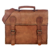 Paper High Bag: Large Old School Brown Leather Satchel-ESSE Purse Museum & Store