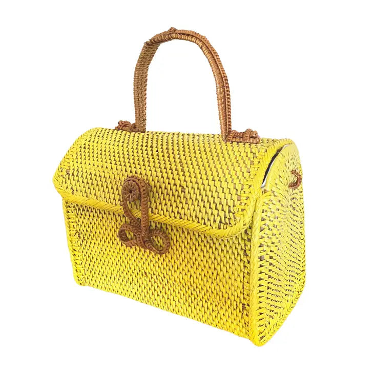 Poppy + Sage: Alice Rattan Straw Handbag-ESSE Purse Museum & Store