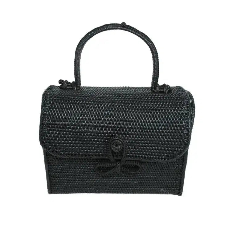 Poppy + Sage: Alice Rattan Straw Handbag-ESSE Purse Museum & Store