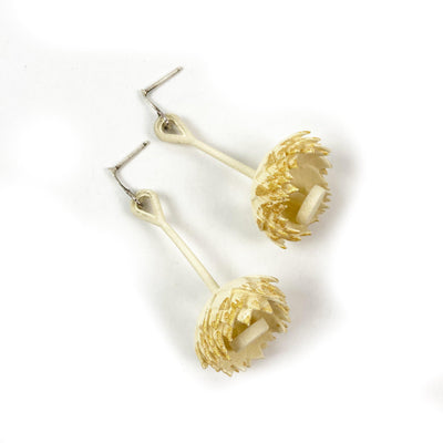 Rachel Timmins Flower Dangles: Cream-ESSE Purse Museum & Store