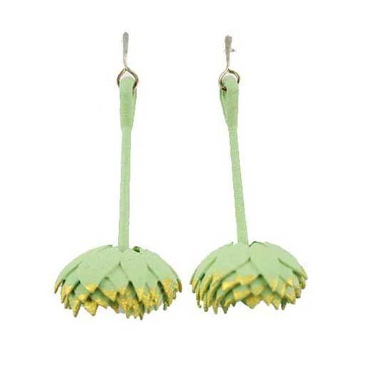 Rachel Timmins Flower Dangles: Seafoam-ESSE Purse Museum & Store