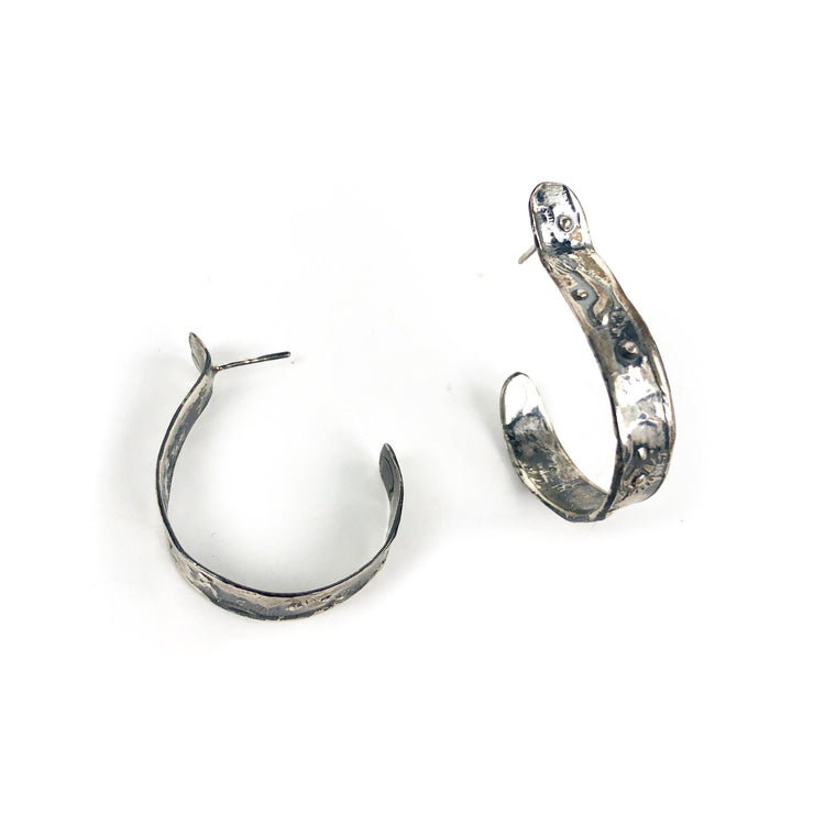 Sallye Mann Earrings: Hoops-ESSE Purse Museum & Store