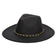 San Diego Hat Co. Faux Felt Fedora w/Gold Chain-ESSE Purse Museum & Store