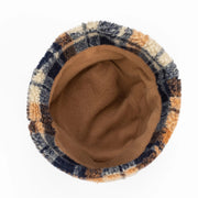 San Diego Hat Co. Helen Cut & Sew Printed Plaid Sherpa Cap w/Cuff-ESSE Purse Museum & Store