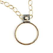 Silver & Sage Necklace: Hoop w/Moonstone-ESSE Purse Museum & Store