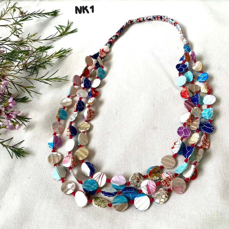 Sophie Silks Necklace: Triple Strands Kimono-ESSE Purse Museum & Store