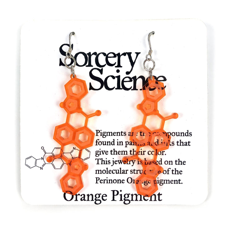 Sorcery Science Earrings: Orange Pigment-ESSE Purse Museum & Store