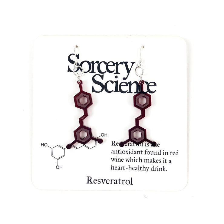 Sorcery Science Earrings: Red Wine-ESSE Purse Museum & Store