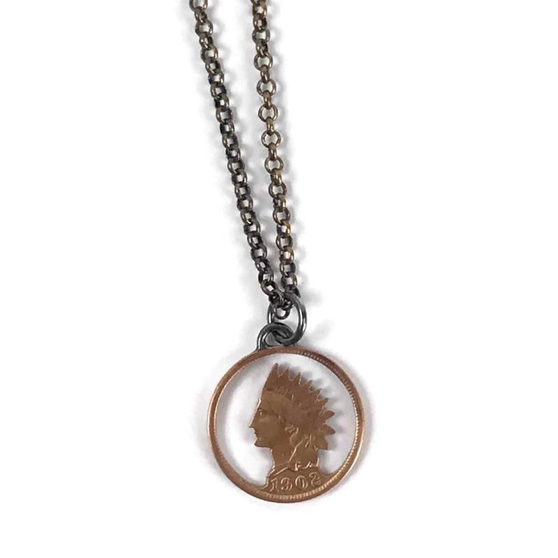 1901 indian penny necklace - Gem
