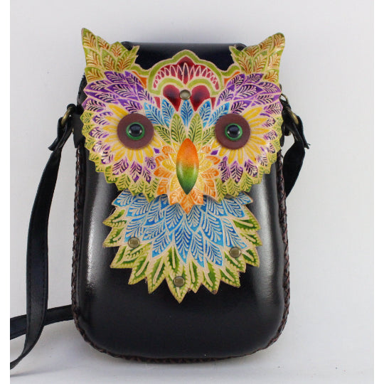 Sunflower Handmade Bag: Colorful Owl-ESSE Purse Museum & Store