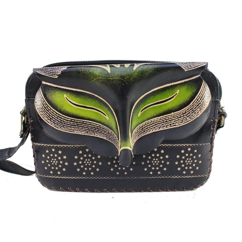 Sunflower Handmade Bag: Leather Fox Purse-ESSE Purse Museum & Store