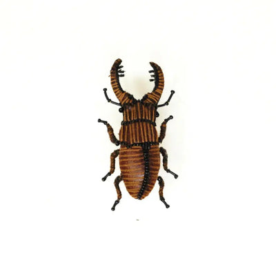 Trovelore Brooch: Brown Stag Beetle-ESSE Purse Museum & Store