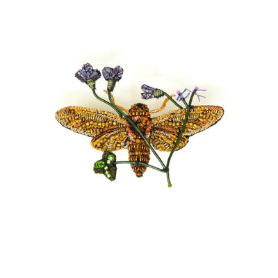 Trovelore Brooch: Golden Cicada-ESSE Purse Museum & Store