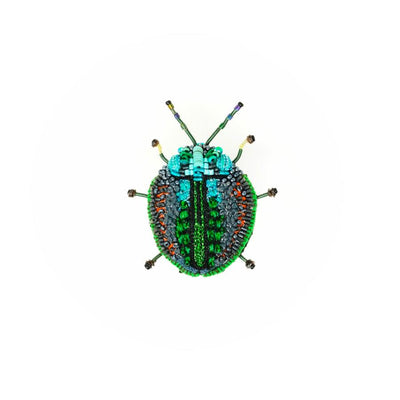 Trovelore Brooch: Green Leaf Beetle-ESSE Purse Museum & Store