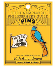 Unemployed Philosophers Enamel Pins: 19th Amendment-ESSE Purse Museum & Store