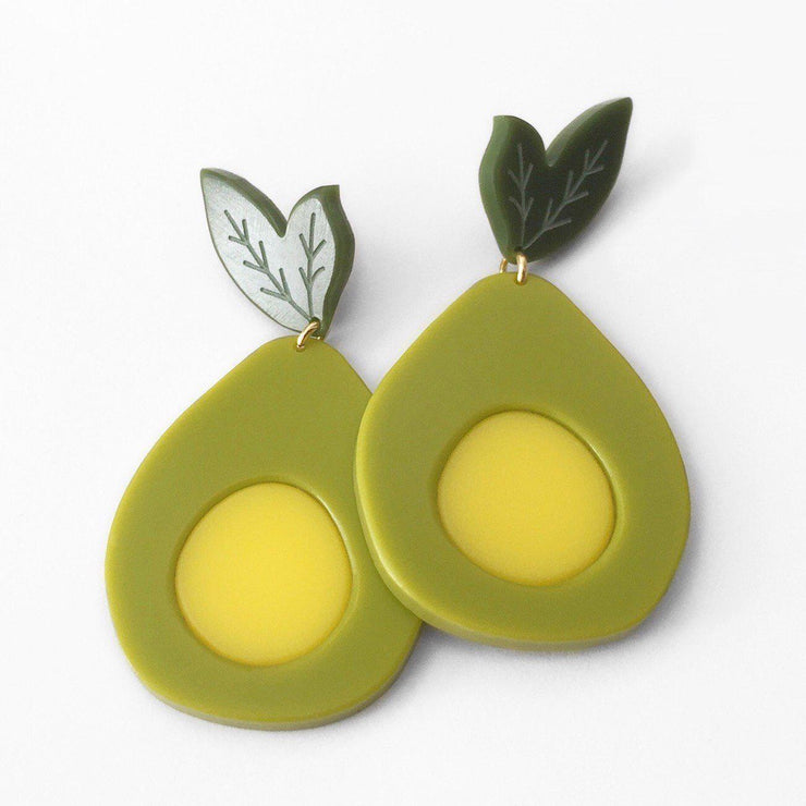 Woll Earrings: Avocado-ESSE Purse Museum & Store