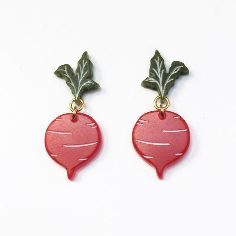 Woll Earrings: Beets-ESSE Purse Museum & Store