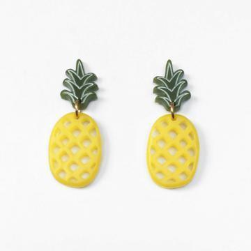 Woll Earrings: Pineapple-ESSE Purse Museum & Store